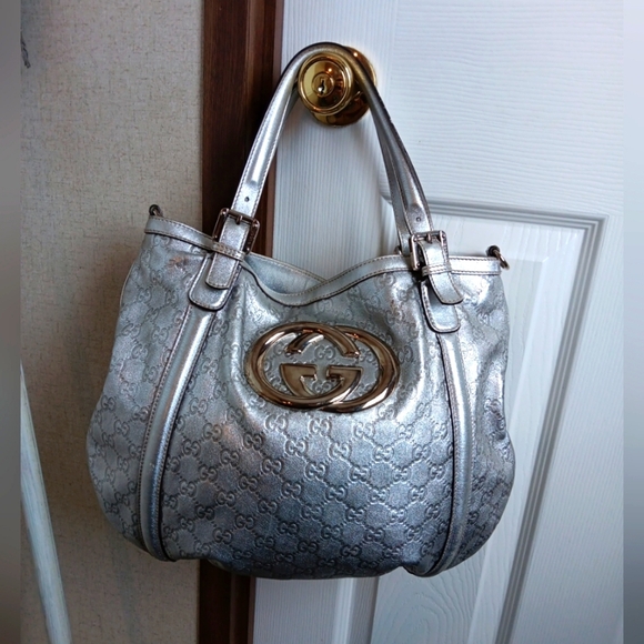 Gucci Gold Leather Britt Hobo In Very Good Condition - Picture 1 of 12